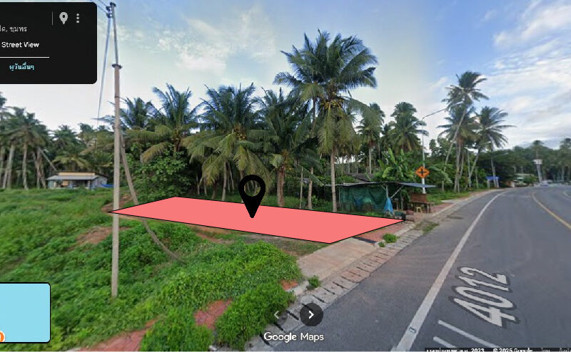 ขายที่ดินจังหวัดชุมพร ใกล้ทะเลเพียง 100 เมตร