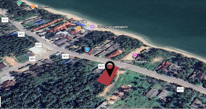 ขายที่ดินจังหวัดชุมพร ใกล้ทะเลเพียง 100 เมตร