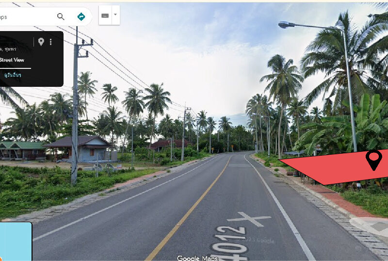 ขายที่ดินจังหวัดชุมพร ใกล้ทะเลเพียง 100 เมตร