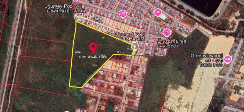 ที่ดินชะอำ วิวภูเขา ขายต่ำกว่าราคาประเมิน พื้นที่รวม 16-1-84 ไร่