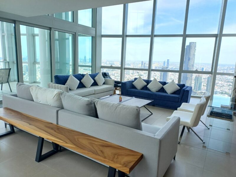 For Rent: Luxurious Duplex Condominium at The River Breathtaking River and City Views from the 67-68th Floor – 3 Bedrooms, 4 Bathrooms