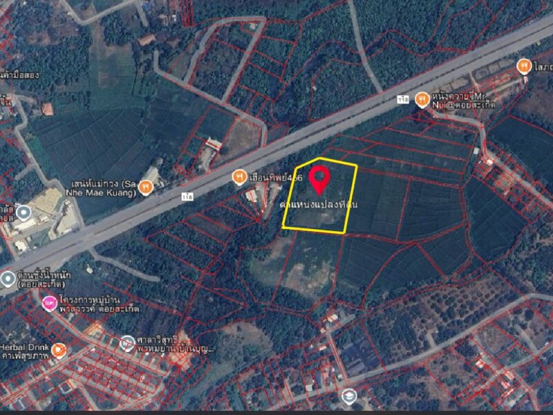 ที่ดินเปล่าเชียงใหม่ ดอยสะเก็ด ติดทางหลวงหมายเลข 118