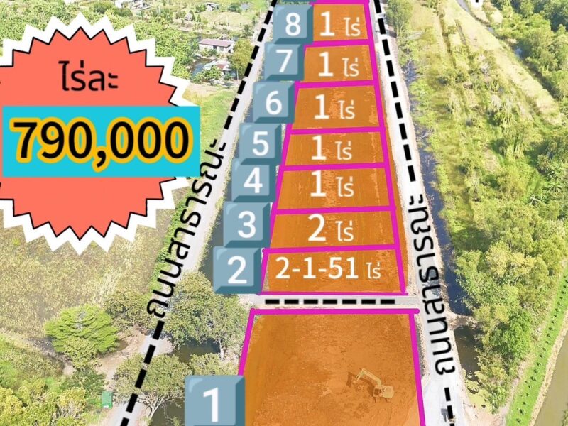 ขายที่ดินติดคลอง คลอง 11 หนองเสือ ปทุมธานี – รูปแปลงสวย หน้าติดถนนสาธารณะ