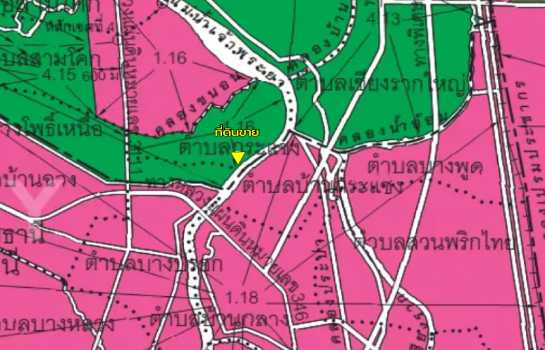 ขายที่ดิน 0 ไร่ 1 งาน 61 ตร.ว. ติด ถ.หัวถนน ติด แม่น้ำเจ้าพระยา ใกล้วัดบางนา