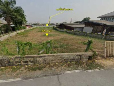 ขายที่ดิน 0 ไร่ 1 งาน 61 ตร.ว. ติด ถ.หัวถนน ติด แม่น้ำเจ้าพระยา ใกล้วัดบางนา
