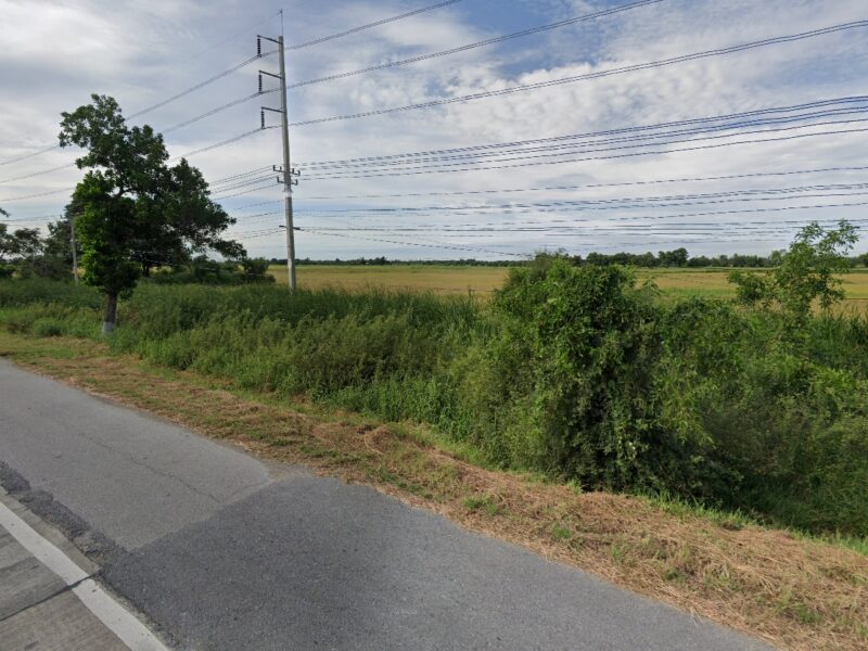 ✅ขายที่ดิน 76ไร่ พื้นที่สีม่วง หน้ากว้าง 330ม. ถนน340 บางบัวทอง-สุพรรณบุรี กม.51 ตำบล องครักษ์ อำเภอบางปลาม้า สุพรรณบุรี