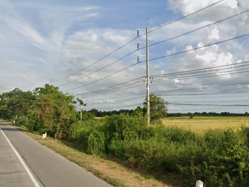 ✅ขายที่ดิน 76ไร่ พื้นที่สีม่วง หน้ากว้าง 330ม. ถนน340 บางบัวทอง-สุพรรณบุรี กม.51 ตำบล องครักษ์ อำเภอบางปลาม้า สุพรรณบุรี