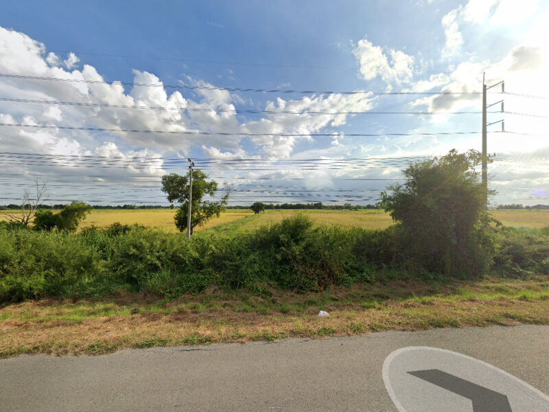 ✅ขายที่ดิน 76ไร่ พื้นที่สีม่วง หน้ากว้าง 330ม. ถนน340 บางบัวทอง-สุพรรณบุรี กม.51 ตำบล องครักษ์ อำเภอบางปลาม้า สุพรรณบุรี