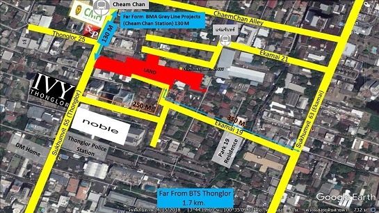 🗺️ ขายที่ดินเปล่าถมแล้ว เหมาะทำคอนโด ขึ้นตึกสูง สุขุมวิท55 (ทองหล่อ) **เจ้าของขายเอง**