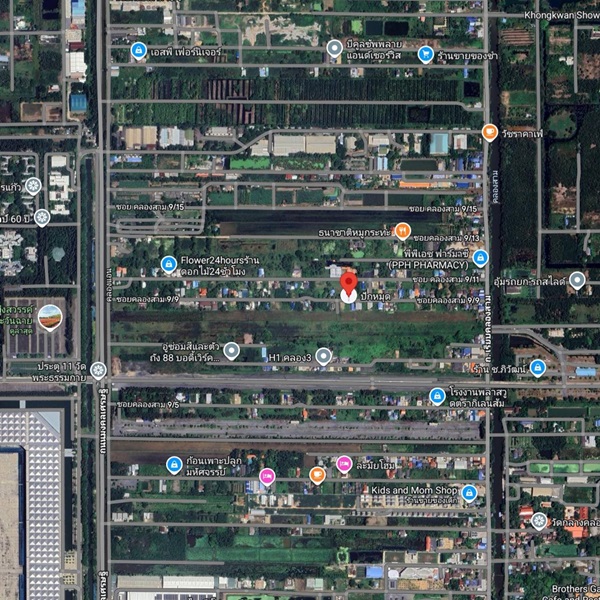 ขายที่ดินซอยคลองสาม 9/9 พื้นที่ 104 ตร.ว. สี่เหลี่ยมผืนผ้าสวย บรรยากาศ เงียบสงบ เป็นส่วนตัว โทร 0925519322