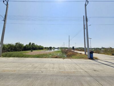 ขายด่วนที่ดิน แปลงใหญ่ บางเสาธง สมุทรปราการ ติดถนนสาธารณะ แบ่งขายได้