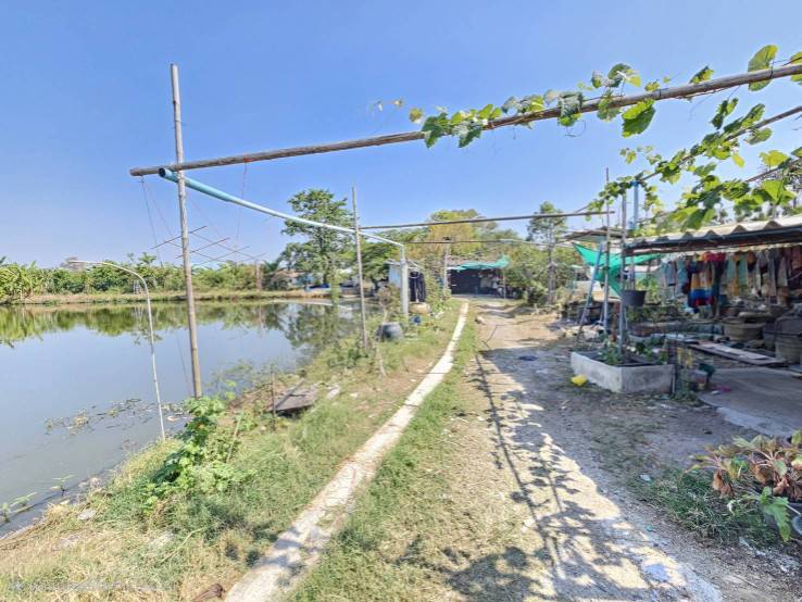 ขายด่วนที่ดิน แปลงใหญ่ บางเสาธง สมุทรปราการ ติดถนนสาธารณะ แบ่งขายได้