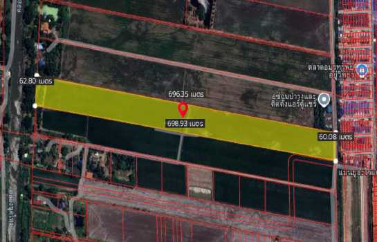 ขายที่ดิน 26-2-81 ไร่ ใกล้หมู่บ้านอมรทรัพย์ และมหาวิทยาลัยเทคโนโลยีมหานคร