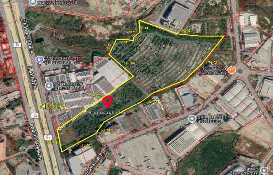 ให้เช่าที่ดิน 51-3-57 ไร่ ติดถนนสุขุมวิท ติดทางเข้า นิคมฯ ทองโกรว์ จ.ชลบุรี