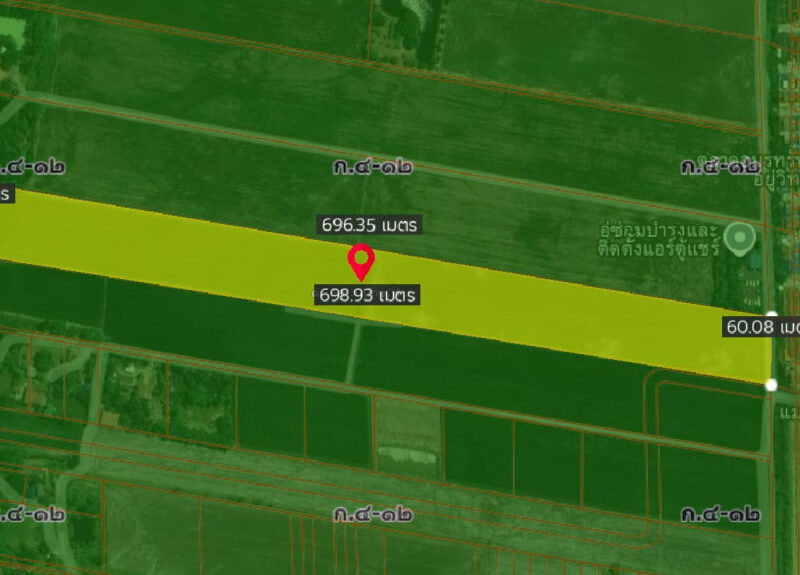 ขายที่ดิน 26-2-81 ไร่ ใกล้หมู่บ้านอมรทรัพย์ และมหาวิทยาลัยเทคโนโลยีมหานคร