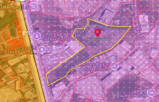 ให้เช่าที่ดิน 51-3-57 ไร่ ติดถนนสุขุมวิท ติดทางเข้า นิคมฯ ทองโกรว์ จ.ชลบุรี