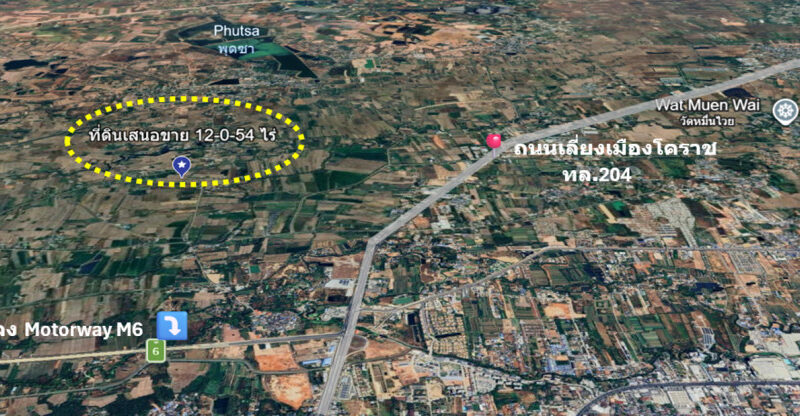 ขาย ที่ดิน ทำเลทอง ติด ถนน อบจ.นม.01312 บ.วัดเลียบ-บ.พุดซา เขตอำเภอเมือง 12 ไร่ 54 ตรว ถนนสายหลักในชุมชน ฟรีค่าโอน
