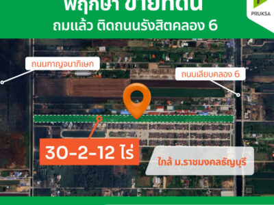 ขายที่ดินถมแล้ว ลำลูกกาคลอง 6