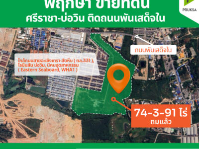 ขายที่ดินศรีราชา-บ่อวิน ทำเลดี เดินทางสะดวก