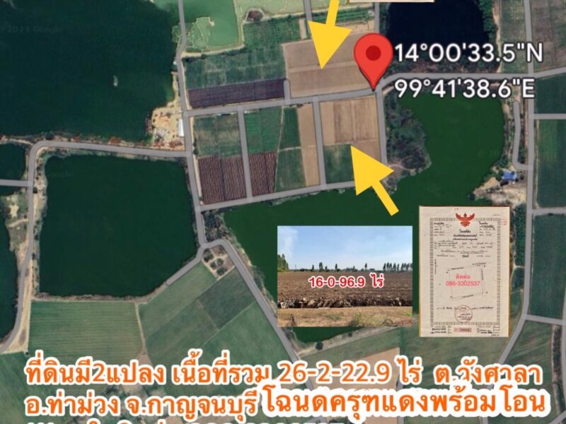 ที่ดินผืนใหญ่ทำเลดี10ไร่ โฉนดครุฑแดงพร้อมโอน ใกล้เทศบาลวังศาลา เข้าออกได้หลายทาง ติดถนนสาธารณะ ใกล้ทางด่วนM81 วิวสวย บรรยากาศดี