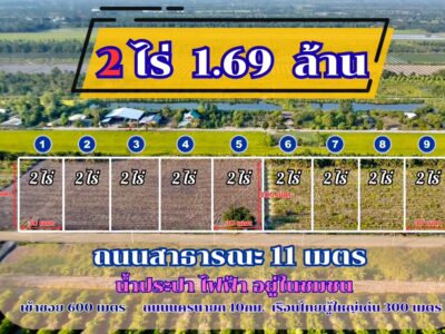ขายที่ดินทำเลทอง คลอง 11 หนองเสือ ปทุมธานี ราคาถูก ไร่ละไม่ถึง 1 ล้าน เหมาะสร้างโกดัง บ้านสวน หรือคลังสินค้า