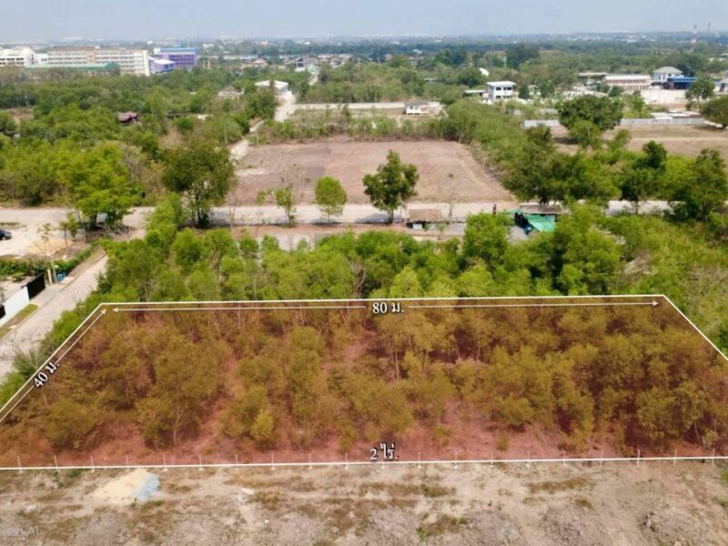 ขายด่วนที่ดิน 2 ไร่ ถมแล้ว คลอง 2 คลองหลวง จ.ปทุมธานี | ใกล้ตลาดไท – วัดพระธรรมกาย