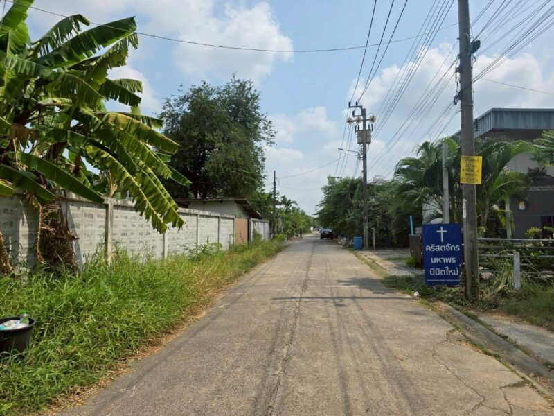 ขายด่วนที่ดิน 225 ตรว ติดถนนคอนกรีตสาธารณะ หมู่บ้านบางใหญ่การ์เด้น บางใหญ่ นนทบุรี