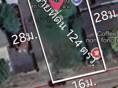 ขายที่ดิน124ตรว.ติดถนนรามอินทรา40 ขนาดถนนกว้าง4เลน ใกล้สถานีรถไฟฟ้า ถนนเลียบทางด่วนเอกมัยรามอินทรา ถนนนวลจันทร์ ทางด่วนฯ ทำเลดี
