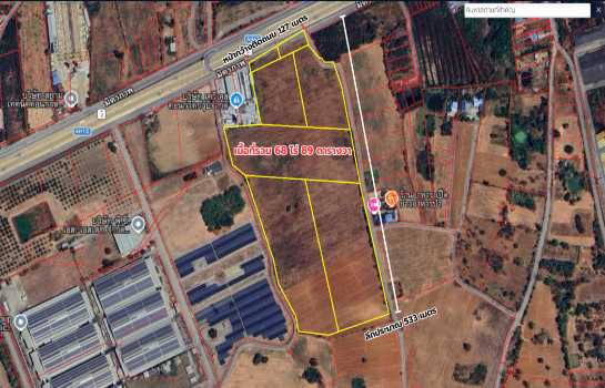 ขายที่ดินแปลงใหญ่ ติดถนนโคราช–ขอนแก่น ทำเลทองเพื่อการลงทุน
