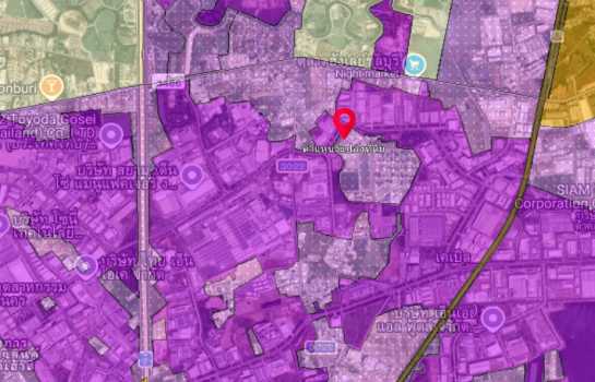 ขาย ที่ดิน ME401 EEC สีม่วงลาย ติดนิคม อมตะชลบุรี บ้านเก่า พานทอง ชลบุรี . 20 ไร่ 1 งาน 72.3 ตรว ทำเลดี แปลงสี่เหลี่ยมสวย แบ่งขายได้ เช่าได้