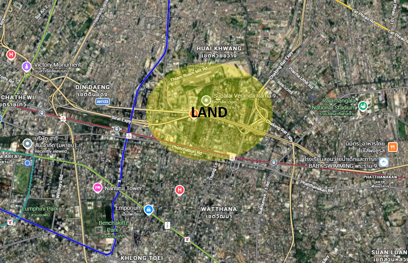 ขายที่ดินโซนพระราม 9 ทำเลศักยภาพสูง เจ้าของขายเอง