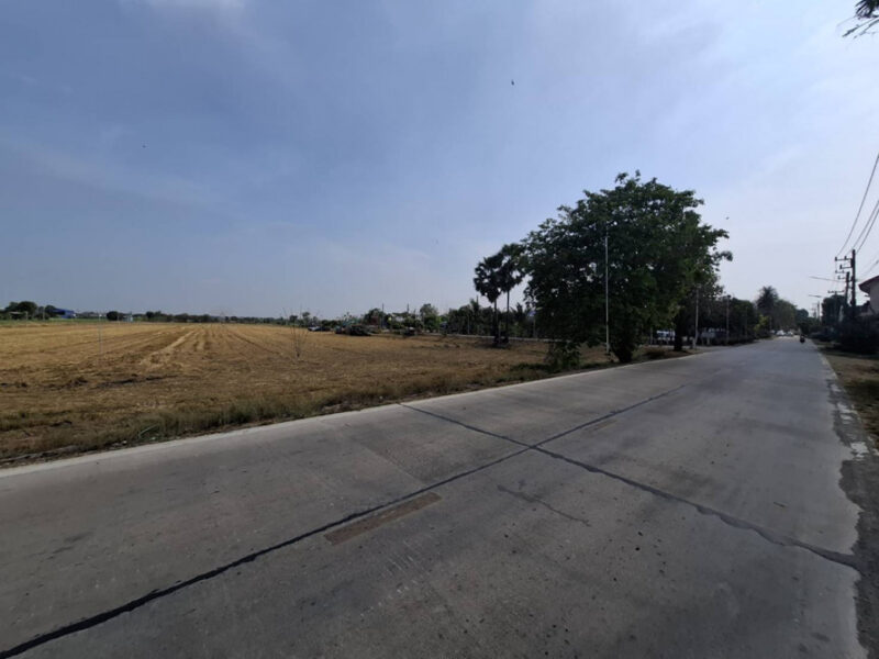 ขายที่ดิน 19 ไร่เศษ ต.บางหลวง เมืองปทุมธานี แปลงสี่เหลี่ยมสวย ติดถนนหน้าหลัง ใกล้ราชพฤกษ์ตัดใหม่-กาญจนาฯ ราคาพิเศษ เหมาะจัดสรร-คลังสินค้า