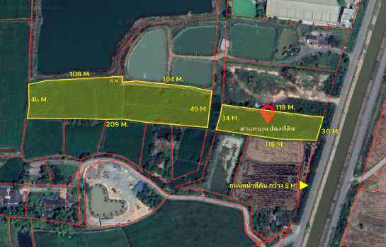 ขายที่ดิน 9-2-80 ไร่ ใกล้ตลาดบางบ่อและหอดูดาวเฉลิมพระเกียรติ ฉะเชิงเทรา