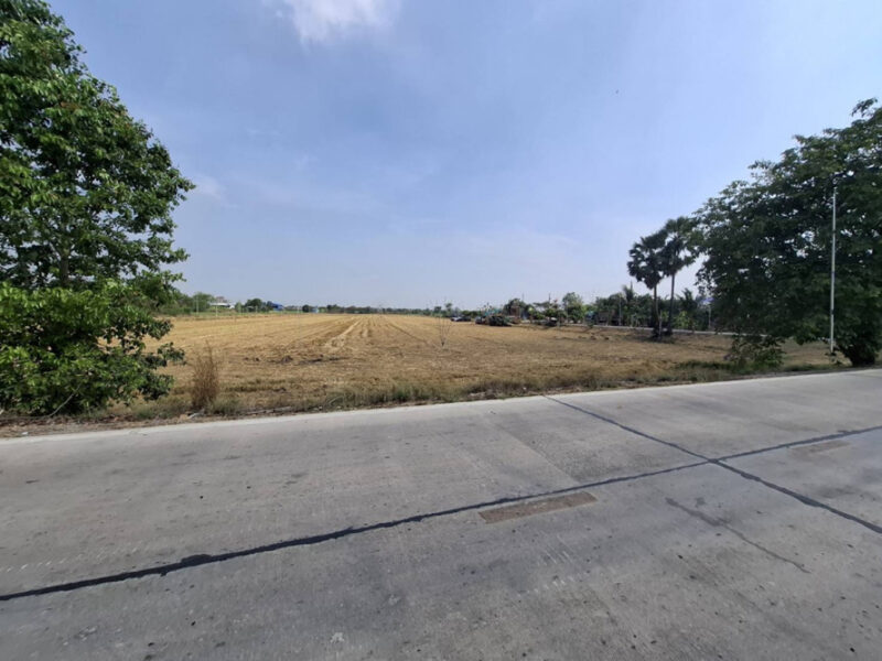 ขายที่ดิน 19 ไร่เศษ ต.บางหลวง เมืองปทุมธานี แปลงสี่เหลี่ยมสวย ติดถนนหน้าหลัง ใกล้ราชพฤกษ์ตัดใหม่-กาญจนาฯ ราคาพิเศษ เหมาะจัดสรร-คลังสินค้า