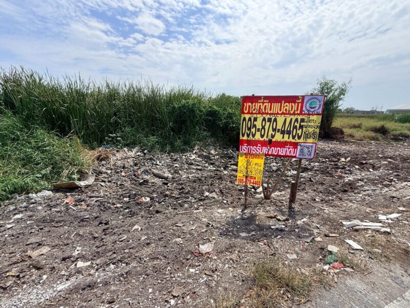 ขายด่วนที่ดิน 286 ตรว ติดถนนเลียบมอเตอร์เวย์ ต.คลองสี่ อ.คลองหลวง จ.ปทุมธานี