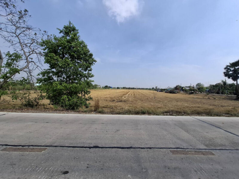 ขายที่ดิน 19 ไร่เศษ ต.บางหลวง เมืองปทุมธานี แปลงสี่เหลี่ยมสวย ติดถนนหน้าหลัง ใกล้ราชพฤกษ์ตัดใหม่-กาญจนาฯ ราคาพิเศษ เหมาะจัดสรร-คลังสินค้า