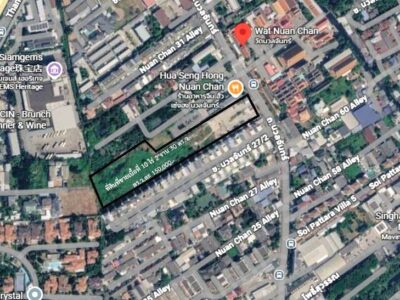 ขายที่ดินเปล่าถมแล้วติดถนนนวลจันทร์ กรุงเทพมหานคร