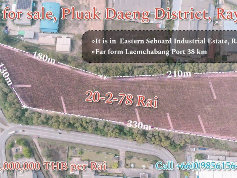 ขายที่ดินศักยภาพสูงปลวกแดงระยอง ผังม่วงทำเลทองในนิคมอุตสาหกรรม