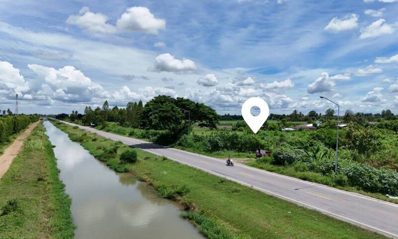 ที่ดินสวยถมแล้ว ติดคลองส่งน้ำชลประทาน วิวสวย อำเภอท่าม่วง กาญจนบุรี