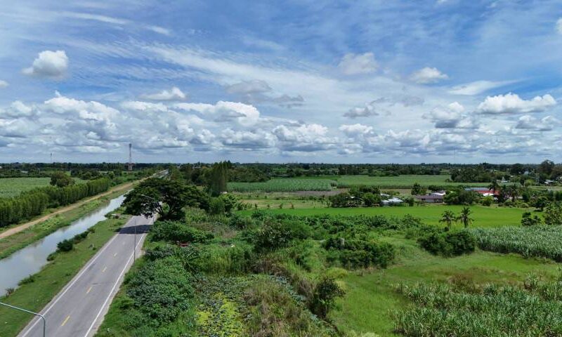 ที่ดินสวยถมแล้ว ติดคลองส่งน้ำชลประทาน วิวสวย อำเภอท่าม่วง กาญจนบุรี