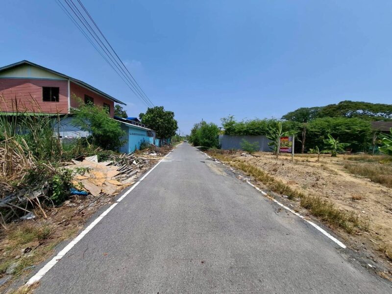 ขายด่วนที่ดิน 198 ตรว ติดถนนลาดยาง ซอย.สส.สำเร็จ17ต.บ้านไหม่ อ.บางใหญ่ จ.นนทบุรี