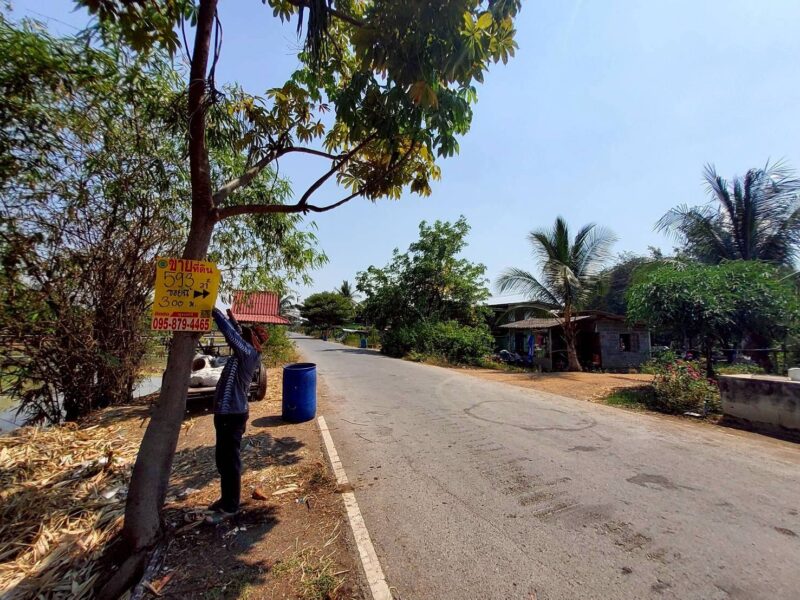 ขายถูกที่ดิน 593 ตรว ติดถนนสาธารณะ คลอง8 หนองเสือ ปทุมธานี