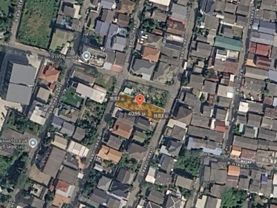 ขายด่วนที่ดินใกล้รถไฟฟ้า 120 ตรว ติดถนนคอนกรีต 2 ด้าน ซ.กาหลง 7,8 เมืองนนทบุรี