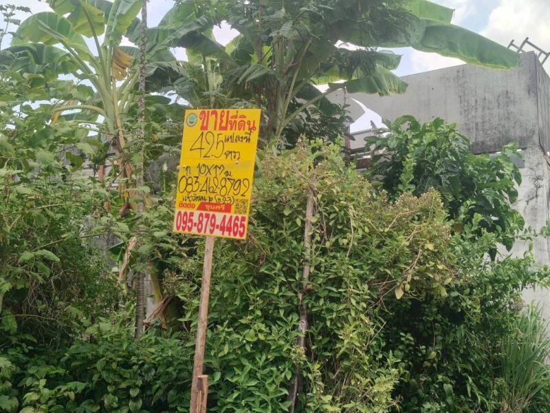 ขายด่วนที่ดินใกล้รถไฟฟ้า 42.5 ตรว ติดถนนคอนกรีต ถมแล้ว ซ.แจ้งวัฒนะ 10 แยก 2-3 บางเขน กทม.