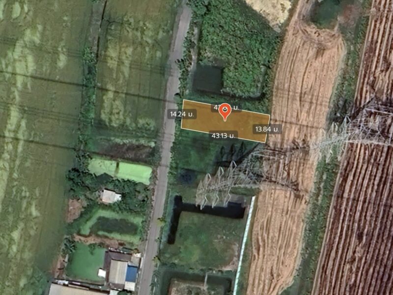 ขายถูกที่ดิน 150 ตรว ติดถนนสาธารณะ ซ.บ้านคลองฝรั่ง ไทรน้อย นนทบุรี