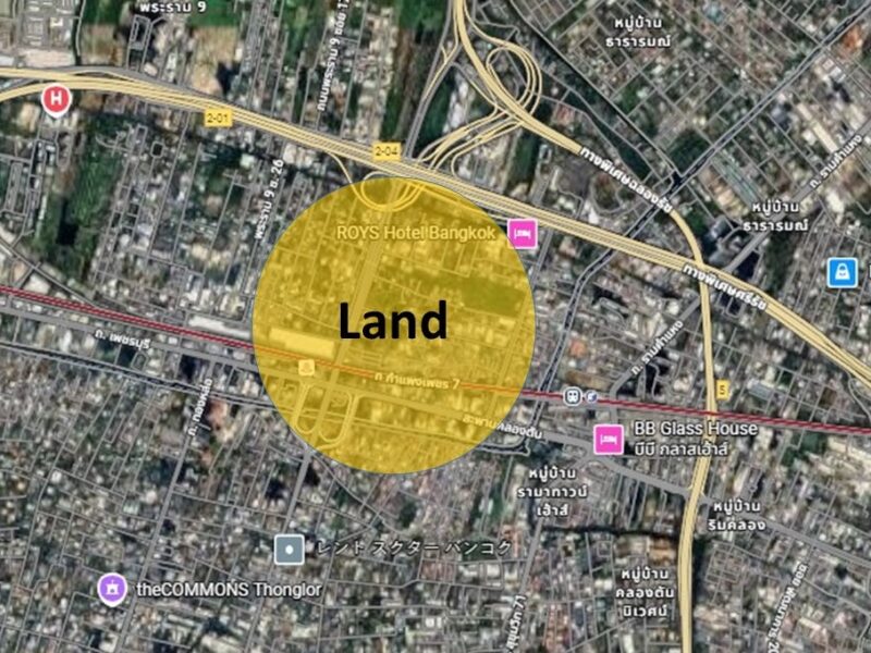 ขายที่ดินใจกลางเพชรบุรีตัดใหม่ ใกล้ทางด่วน 2 เส้น !