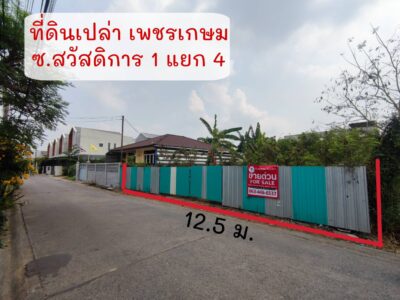 ที่ดิน เพชรเกษม หนองแขม สวัสดิการ 1 แยก 4 แปลงสวย 99 ตร.ว.