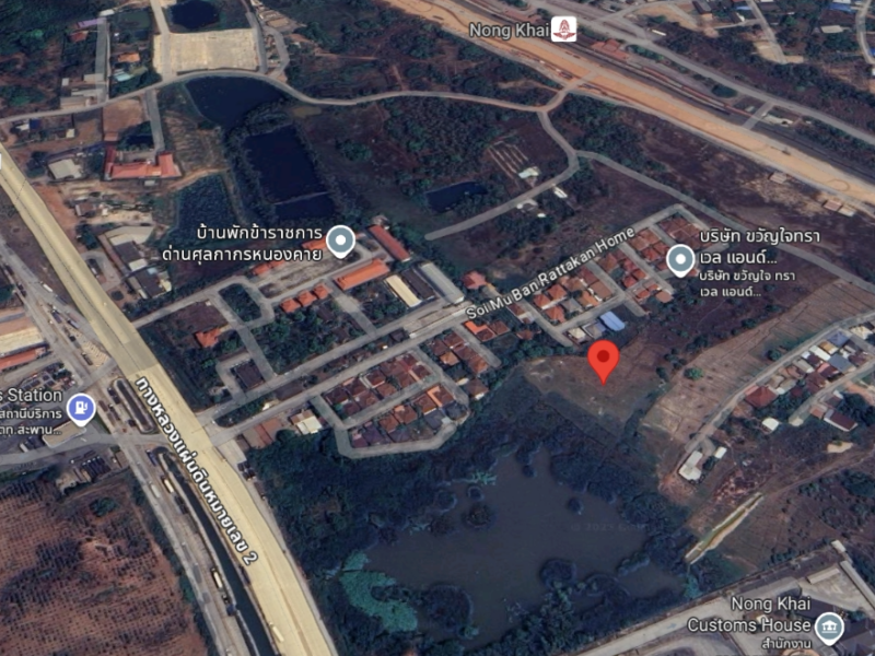 ที่ดินใกล้สะพานมิตรภาพไทย - ลาว แห่งที่ 1 อ.เมือง จ.หนองคาย เนื้อที่ 5 ไร่ 2 งาน 14.2 ต.ร.ว.