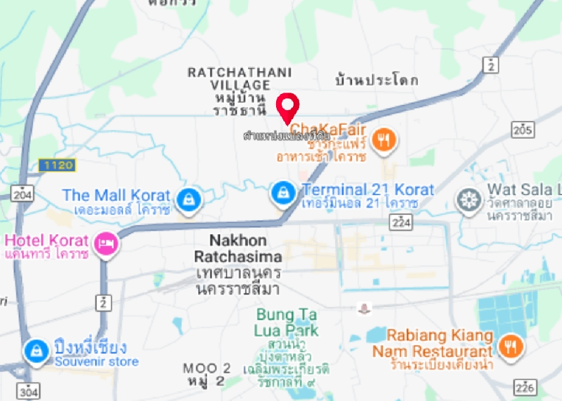ขายที่ดินทำเลทอง กลางเมืองโคราช นครราชสีมา พท.5 ไ่ร 46 ตรว.ติดถนนกว้างเกิน 8 ม. อยู่ใกล้ รพ เซนต์เมรี่ และ ห้างเทอร์มินอล โคราช