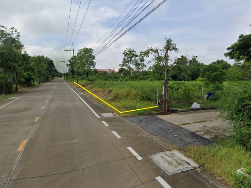 ที่ดินปทุมธานี ตำบลพืชอุดม เนื้อที่ 2 ไร่ หน้าแปลงติดถนน ราคาคุยกันได้